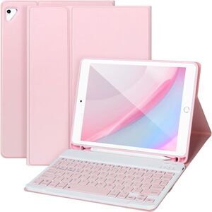 iPad 6th 5th Generation Case with Keyboard 9.7 Inch Wireless Pink